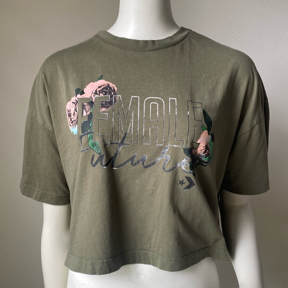 CONVERSE OVERSIZED FIT WOMENS CROP T-SHIRT